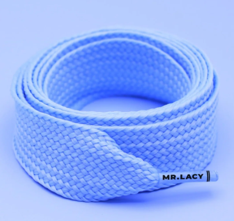 Mr. Lacy Fatties 130cm Shoelaces · Pastel Baby Blue