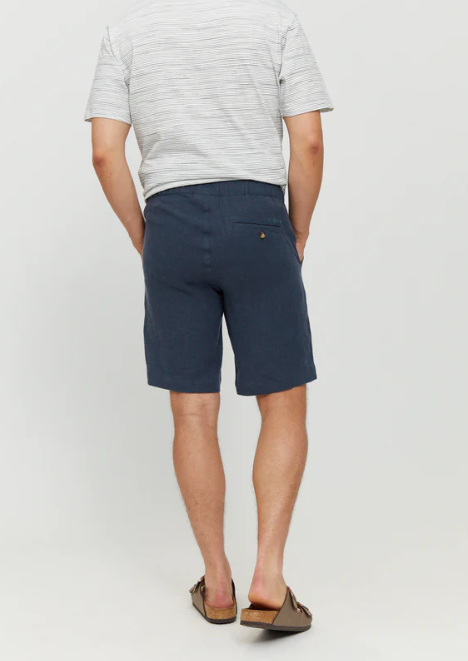 Mazine Littlefield Linen Short - Ink Blue