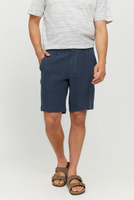 Mazine Littlefield Linen Short - Ink Blue