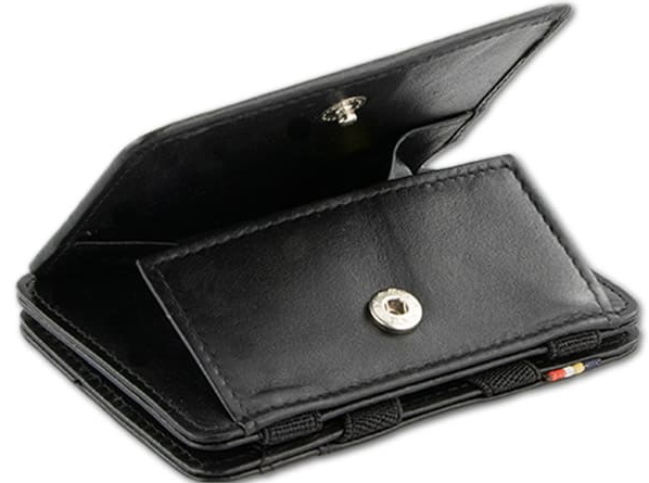 Garzini Magic Coin Wallet - 6 Cards Black