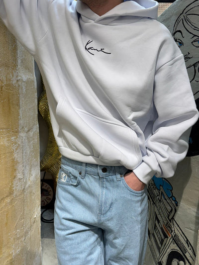 Karl Kani Small Signature Oversized Hoodie - White