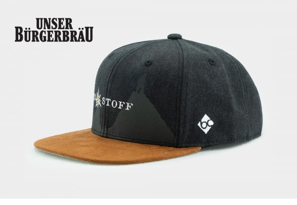 Bavarian Caps Alpenstoff Snapback Cap - Schwarz