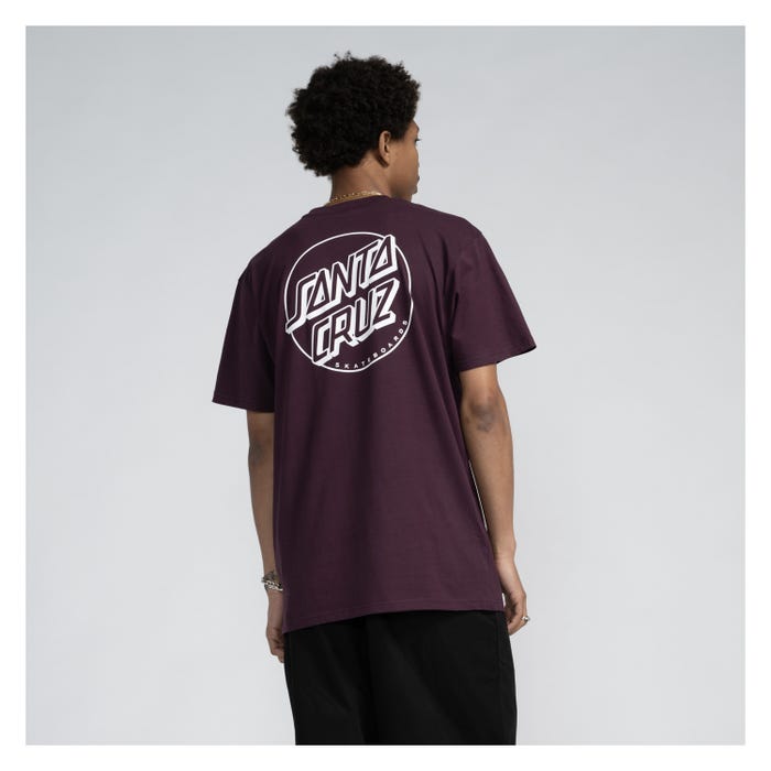 Santa Cruz Opus Dot Stripe T-Shirt - Blackcurrant