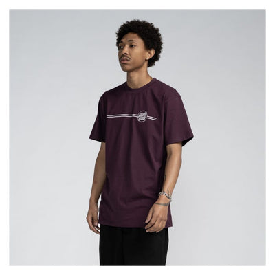 Santa Cruz Opus Dot Stripe T-Shirt - Blackcurrant