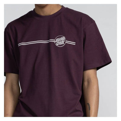 Santa Cruz Opus Dot Stripe T-Shirt - Blackcurrant