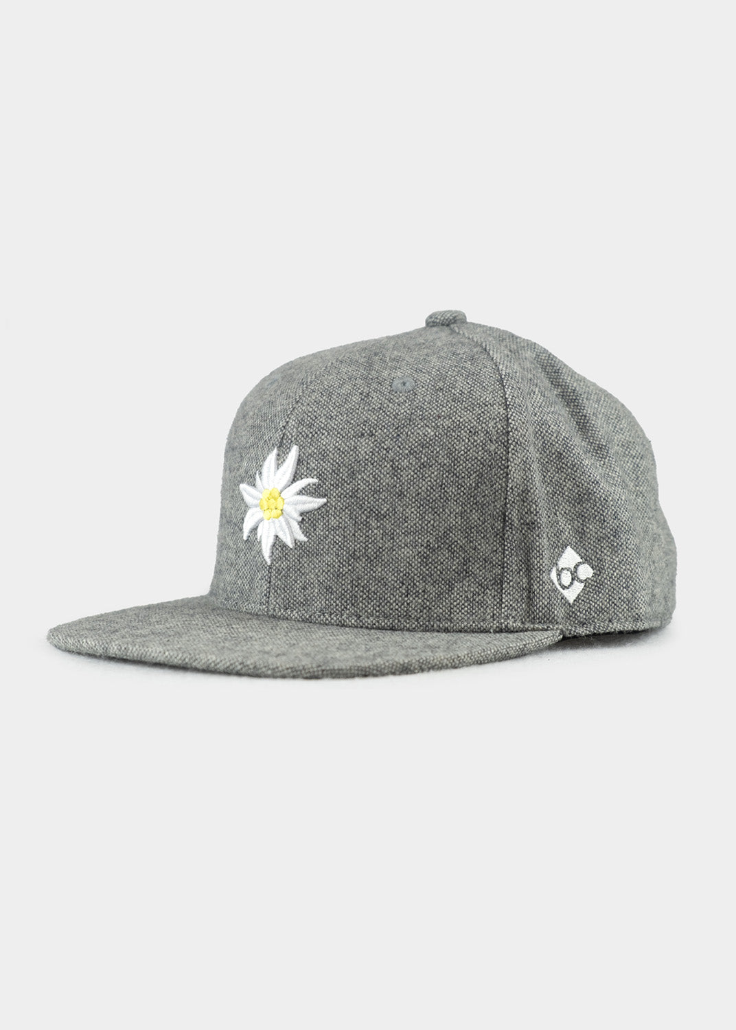 Bavarian Caps Edelweiß Flanell Snapback Cap - Grau