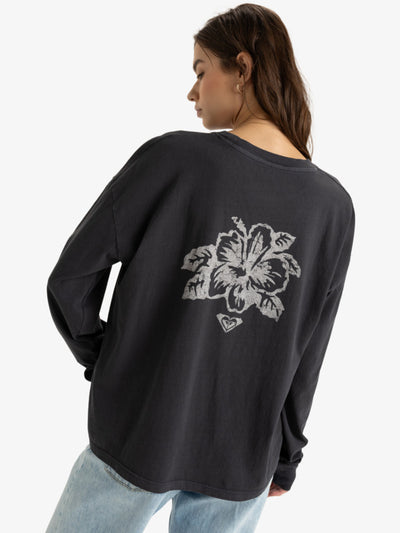 Roxy Love Sunset Surf - Longsleeve - washed Black