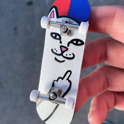 RIPNDIP Lord Nermal Mini Skate Fingeboard - Red / Blue