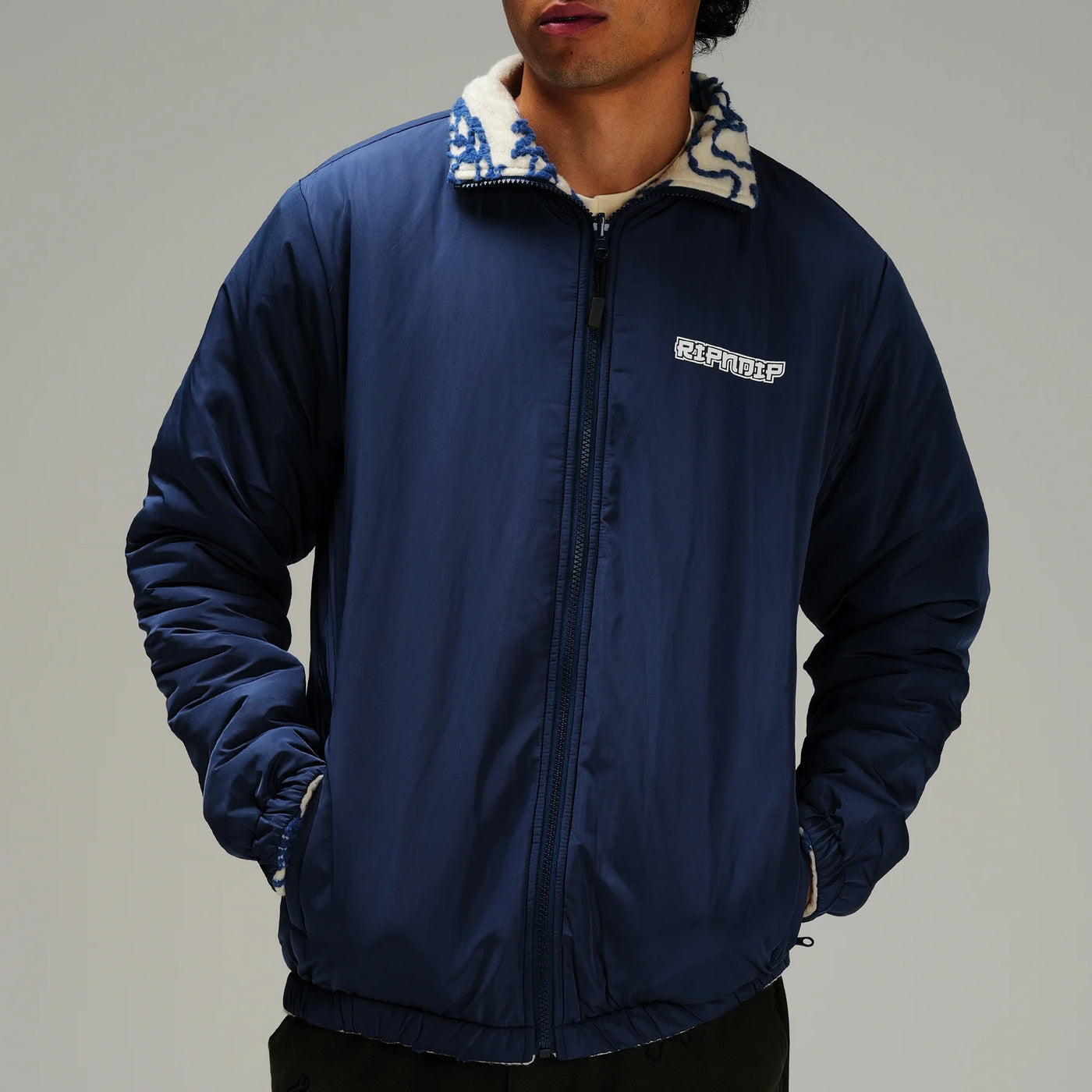 RipNDip Haku Reversible JACKET - Off White / Navy