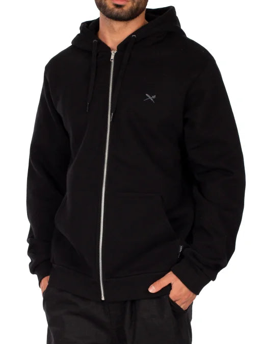 Iriedaily Mini Flag 2 Zip Hoodie - Uni Black