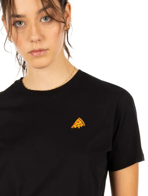 Iriedaily Pizza Love Woman T-Shirt - Black
