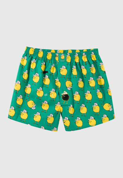 Lousy Livin CLEPTOMANICX Boxershorts - Zitrone Green