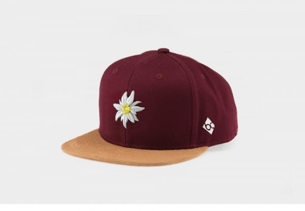 Bavarian Caps Edelweiss Kindergröße Snapback Cap - Frühlingsrot