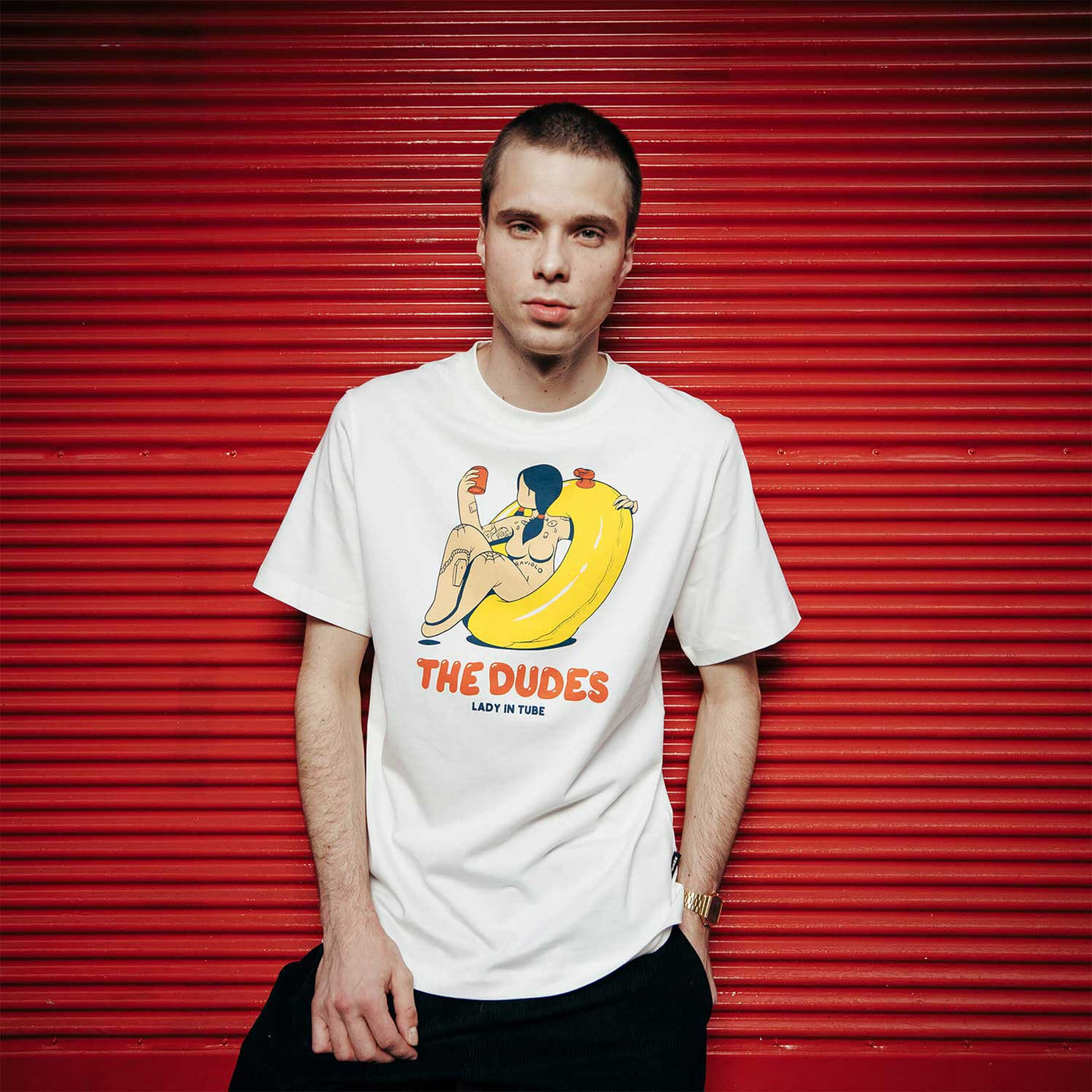 The Dudes Tubular Classic T-Shirt - Off-White