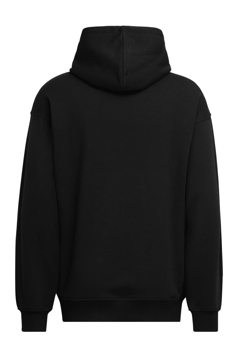 Unfair Curved 3D Embroidery Hoodie Black