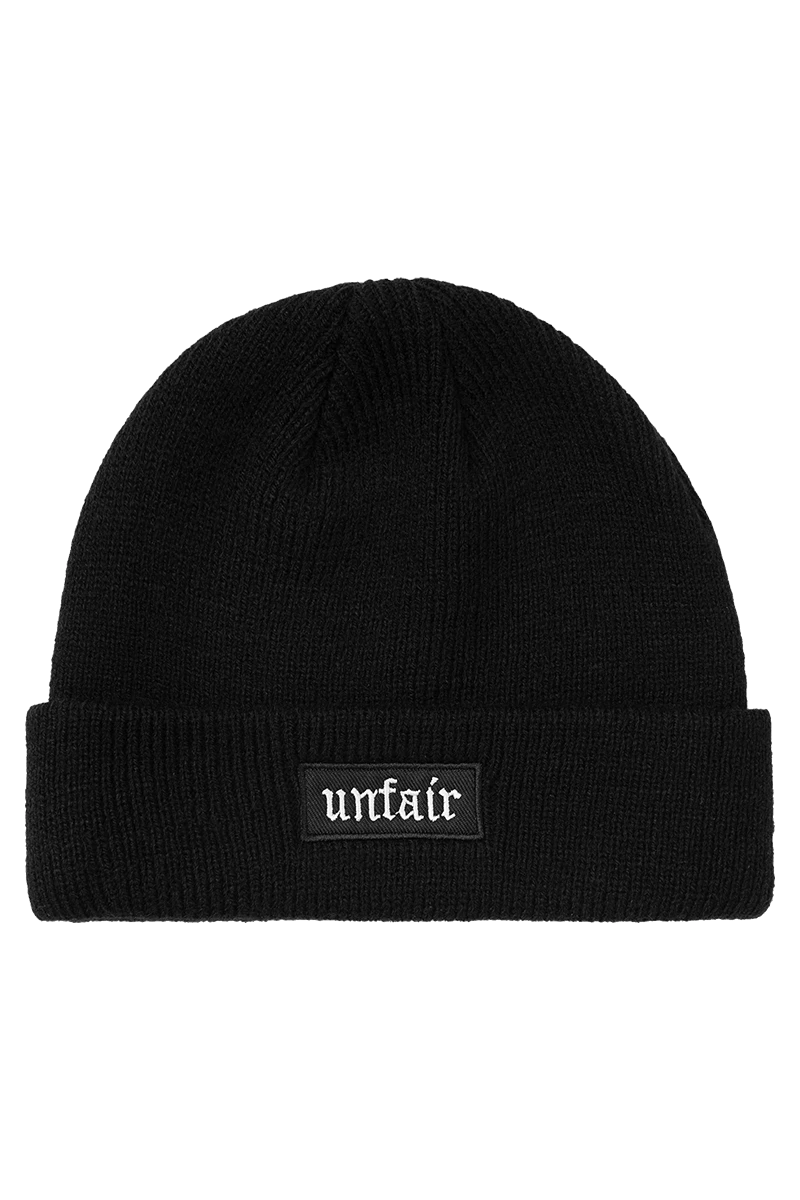 Unfair Fracture Beanie Black